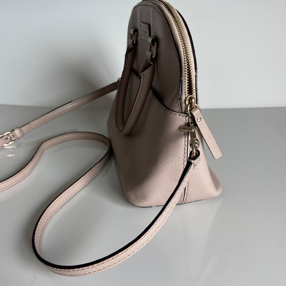 Kate Spade Sadie Taupe Dome Shaped Satchel Crossbody Purse - Picture 5 of 14